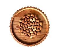 Generico Bandeja para aperitivos - Decoración rústica para mesa auxiliar de 8 pulgadas - Bandejas de madera para servir alimentos, para embutidos, pasteles de pan, caramelos, frutas, casa