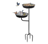 Generico Bandeja para de metal, soporte para piquetas con base de puntas | Soporte para cuenca de agua para jardín al aire libre, accesorio decorativo para o