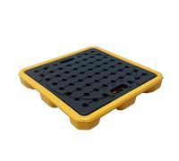 Genérico Bandeja para palets a Prueba de Fugas y contención de derrames, diseño Modular con Rejillas Superiores para la prevención de derrames de bidones de Aceite, 680x680x100 mm, Ideal para el Alma