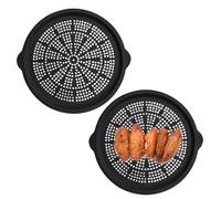 Genérico Bandeja Para Pizza,Juego De 2 Piezas De 39.9 Cm Antiadherente Apto Para Lavavajillas Bandejas | Molde Para Pizza Para El Horno - Para Restaurantes Barbacoas Al Aire Libre Picnics Y Hogares