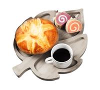 Genérico Bandeja Para Servir Comida | Tabla De Embutidos Con Diseño De Hojas Bandeja Para Alimentos Plato De Servicio,Platos Madera Cena Decoración Hogar Otoñal Estilo Rústico Para Fruta