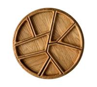 Genérico Bandeja Para Servir Por, Plegable, 25x25x3cm, Bandeja De Servicio De Madera, Plato De Comida Dividida, Resistente Y Liviano, Para Platos, Verduras Y Golosinas En Salas De Estar O