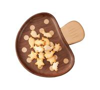 Genérico Bandeja para servir, tabla decorativa para embutidos, para servir de 7,87 x 8,46 pulgadas con diseño adorable, bandeja de madera auténtica, para pasteles con característica versátil