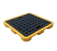 Genérico Bandeja para Tanque de Aceite a Prueba de derrames: palé de contención de Polietileno a Prueba de Fugas con Rejilla Superior Plana y Salida de Drenaje, Plataforma apilable para un fácil Alma