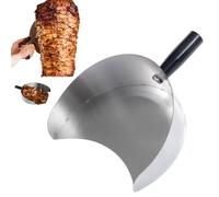 Genérico Bandeja recogedora de carne - Acero inoxidable 22,5x17,5x8cm | Sartén para, sartén para cocinar barbacoa de mano | Pala de barbacoa para máquina Shawarma Kebab Grill y asador para cocinar