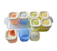 Genérico Bandeja Silicona,8 Piezas Alimenticio Fácil Desmoldeo Y Antifugas | Bandejas De Silicona Para Congelar Alimentos - para Niños Niñas Puré Leche Materna Snack Fruta Hogar Cocina