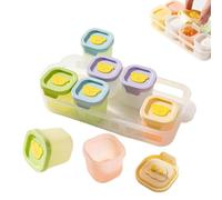Genérico Bandeja Silicona | 8 Piezas Fácil Desmoldeo Apto Microondas,Bandejas Para Congelar Y Almacenar Alimentos - Para Puré Leche Materna Fruta Postre Cocina Hogar Apartamento