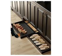 Genérico Bandeja Zapatera Extraíble, Cajón Bajo Gabinete con Apertura a Presión, Organizador Deslizante Oculto para Zócalo y Armario(46x71cm/18.1x28.0in)