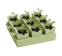Genérico Bandejas de Siembra,con Orificios de Drenaje Macetas de 9 Celdas | Vasos de Inicio para Plantar Flores en Interior | para Trasplante Cultivo Propagación Interior Exterior Invernadero Hogar