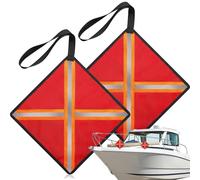Generico Bandera de seguridad para barco - canoa y kayak reflectante resistente al desgarro, 2 piezas | Accesorio de viaje, indicador de señal de alta visibilidad para el transporte al aire libre de C