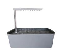 Generico Bañera automática para Loros | 33 x 22 x 26 cm de ABS, /Gris, alimentación USB | Baño eléctrico para pájaros con circulación de Agua | er Calopsitte, inseparables, Budgies