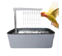 Genérico Bañera Loros - ABS 33x22x26cm | Ducha Eléctrica Pájaros Recargable USB Limpieza Fácil Baño para Cacatúa NINFA Accesorio Jaula Mascotas Cuidado Diario Razas Pequeñas Medianas