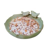 Generico Baño de cerámica de Exterior - Decorativa de jardín a 25,5 cm | Cuenca de Estilo cerámica er Loros y NP-a 1300 g, per Recipiente para Agua P