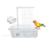 Genérico Baño de Loro Automático, Automático del Loro, Baño de Periquito Interior, Precauto de Ducha con Bomba, Agua de Circulación Interior para Gris Africano, Cacatiel