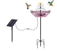 Genérico Baño de pájaros con energía Solar,Decoración jardín, Bebedero para Aves | Bebedero colibríes Exterior | para propietarios, Amantes Naturaleza, Patio, jardín, terraza, césped, balcón,