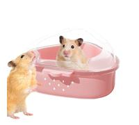 Genérico baño de para hámster, bandeja de baño de grande transparente para hámster, cama para pequeños animales, inodoro, inodoro, escondite Dodo Lemming Gerbille juego exploración