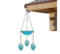 Genérico Baño para Aves,con Gancho y Tazón de Agua de Vidrio | Baño y Tazón de Agua para Aves en Exterior | para Jardín Exterior Terraza Balcón Porche Césped Patio