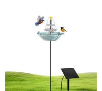 Genérico Baño para Pájaros con Energía Solar Bebedero para Colibríes | Baño de gorriones decorativo de jardín Jardineros, Propietarios, Amantes Naturaleza, Patio, Terraza, Jardín Delantero,