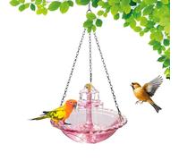 Genérico Baño para pájaros con energía Solar en Cascada - Fuente de Baño para Pájaros Colgable Exterior, de Patio Que atrae Aves Silvestres - para Observadores de Aves Patio Porche