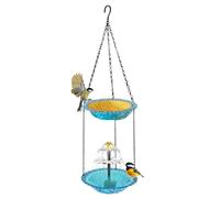 Genérico Baño para Pájaros | Plato Decorativo artístico con Animales | Fuente para Baño de Aves Silvestres de Exterior,para Barandilla Pilar Terraza Patio Cortijo Jardín Balcón Petirrojo Gorrión