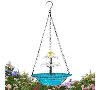 Genérico Baño Solar para pájaros | Gran Cuenco con Estética de Cascada,Fuente Solar con baño de pájaros - para atraer colibríes, pinzones, Mariposas, jardín, Patio, balcón, Porche,