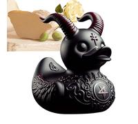 Genérico Baphomet Duck, Alternative Style Miniature Art, Dark Theme Figure Souvenir, Hand Crafted Resin Casting, Quirky Indoor Office Shelf Display Item, Perfect for Resin Composition