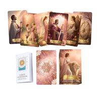 Genérico Baraja De Cartas De Oráculo, Juego De Tarot Rosa 78 Cartas, 13 * 8 * 3,5 Cm, Guía La Portátil, Juego Meditación, Acabado Mate Suave, para Lectura Sueños Y Viajes Fec