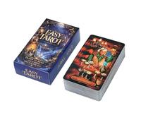 Genérico Baraja de Tarot Fácil - 78 Piezas Juego de Mesa Ligero,Baraja de Tarot Rosa para Principiantes,para Adultos Hombres Mujeres Familias Principiantes Reuniones Sociales