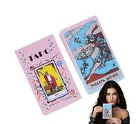 Genérico Baraja de Tarot,Tarot en Idioma Ruso con Significados Impresos | Herramienta Espiritual para Lecturas Guía sobre Destino Exploración De Vidas Pasadas Predicciones Futuras Y