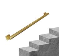Genérico Barandilla de Escalera, pasamanos de Tubo Cuadrado de Hierro Forjado de 3 Metros para escaleras Interiores/Exteriores, Negro/Blanco/Dorado, balaustres de Soporte de Pared duraderos.