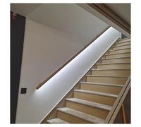 Genérico Barandilla de Escalera, pasamanos para escaleras, barandillas Exteriores, Escalera de jardín, (en:LED il Kit Barra de Agarre de Aluminio para escalones, Sistema Completo de barandilla par