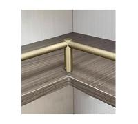 Genérico Barandilla de protección de Esquina de Aluminio en Forma de L - Protector de Bordes Moderno para armarios, escritorios y Muebles de Esquina, Parachoques de Metal Dorado (50x50cm) - Solución