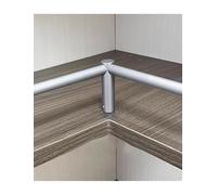 Genérico Barandilla de protección de Esquina de Aluminio en Forma de L - Protector de Bordes Moderno para armarios, escritorios y Muebles - Parachoques metálico Duradero (Gris, 80x80cm) - Seguridad y