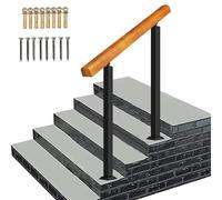 Genérico Barandilla para escaleras Exteriores, pasamanos de transición para porches y escalones, pasamanos para escaleras Exteriores con barrotes Que se adaptan a 2 o 3 escalones, pasamanos de jardín