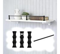Genérico Barandillas de Aluminio para protección anticaídas - Juego de barandillas metálicas Decorativas para armarios, librerías y roperos - Solución Elegante para la s