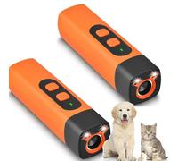 Genérico Barkbuz Anti Bark Device, Barkbuz for Dogs - 10-M Coverage, Suitable for Training to Improve Bad Behavior, Humane Behavior Training Support for Indoor/Outdoor Use (2-PCS Orange)