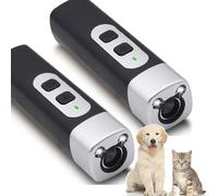 Genérico Barkbuz Anti Bark Device, Barkbuz for Dogs - 10-M Coverage, Suitable for Training to Improve Bad Behavior, Humane Behavior Training Support for Indoor/Outdoor Use (2-PCS Black)