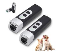 Genérico Barkbuz Anti Bark Device, Qinuxs Barkbuz for Dogs, Anti Barking Control Device, Dog Bark Deterrent Devices, for Training to Improve Bad Behavior, with LED Flashlight & 3 Modes (Black * 2)