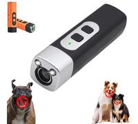 Genérico BarkShield for Dogs, The BarkShield Pro, Dog Bark Deterrent Device with Led Flashlight, Suitable for Training Dogs to Improve Bad Behavior (Black)