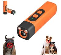 Genérico BarkShield for Dogs, The BarkShield Pro, Dog Bark Deterrent Device with Led Flashlight, Suitable for Training Dogs to Improve Bad Behavior (Orange)