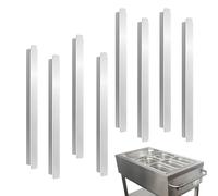 Generico Barra 'Adaptador de mesa - 8 piezas divisor de acero inoxidable para sartén de mesa de vapor | para el servicio de restauración de cañas largas para vendedores chef de tamaño natural