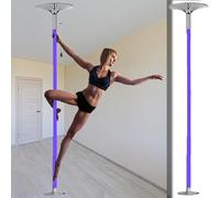 Genérico Barra de Baile de Silicona de 45 mm con Placa Fija y Protector de Techo extraíble, Ideal para Fitness en casa y Salas de Yoga, Barra de Striptease giratoria Ajustable para Entrenamientos en