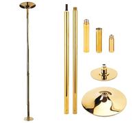 Genérico Barra de Baile giratoria Dorada extraíble de 45 mm, Ajustable de 2,3 a 2,7 m para Fitness en casa, Ejercicio y Uso en el Dormitorio. Ideal para Bailar y Entrenar.