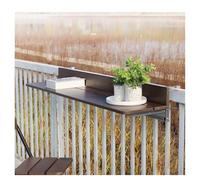 Genérico Barra de balcón Plegable para Exteriores con barandillas - Mesa de Bebidas de Aluminio y Metal (L120 x An27 cm) - Accesorio de Patio Que Ahorra Espacio para jardín, terraza o Porche