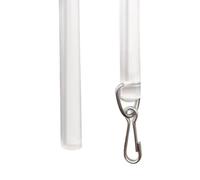 Genérico Barra De Cortina - Acrílico De 16,93 Pulgadas | De Cortina Invisible con Gancho De Metal Sólido | para Cortinas | Accesorio para Barra De Persiana | Herramienta De Ventana para Persianas