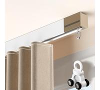 Genérico Barra De Cortina De Aluminio, 50-600 Cm, Riel Divisor De Ambientes para Techo O Pared, para Dormitorio Y Separación De Privacidad(White Ceiling,90cm/2.9ft)