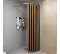 Genérico Barra de Cortina de Esquina para probador, Tubo de Hierro en Forma de C para vestidores con Cortina para Centro Comercial, Oficina, Tienda de Ropa, Backstage de espectáculos, mampa