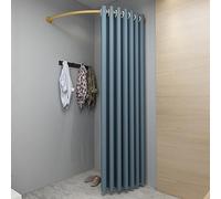 Genérico Barra de Cortina de Esquina para probador, Tubo de Hierro en Forma de C para vestidores con Cortina para Centro Comercial, Oficina, Tienda de Ropa, Backstage de espectáculos, mampa