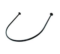 Genérico Barra de Cortina metálica en Forma de U - Estante de aro para Pared - Barra para probador de Ropa - Barra para Cortina de Ducha (Color: Negro, tamaño: 90 x 90 cm)