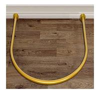 Genérico Barra de Cortina metálica en Forma de U - Estante de aro para Pared - Barra para probador de Ropa - Barra para Cortina de Ducha (Color: Dorado, tamaño: 90 x 90 cm)